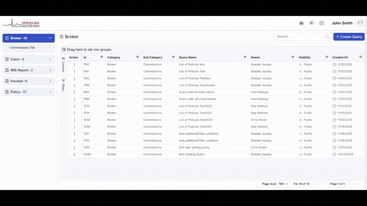 Datapulse Query Builder demo